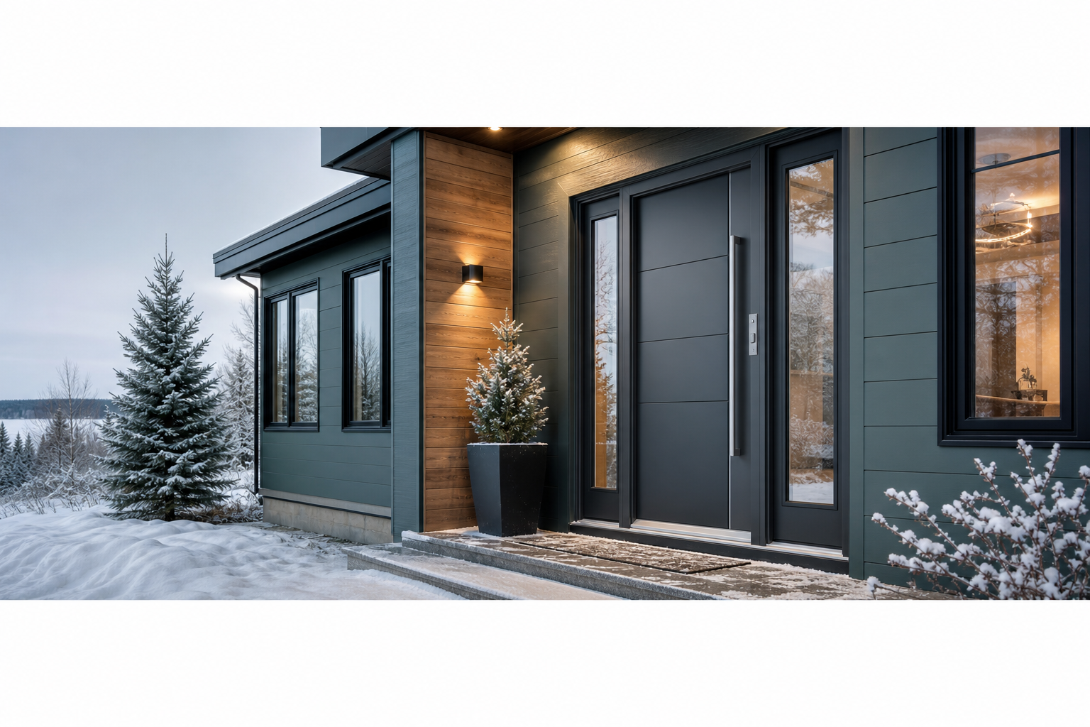 Insulated cold-climate entry door